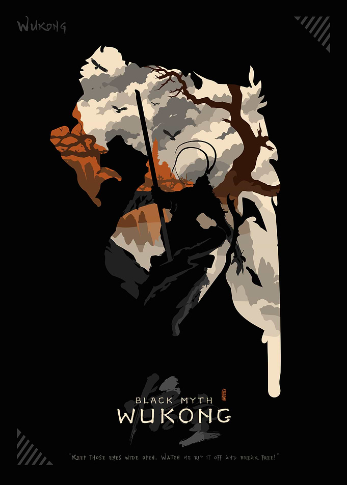 Black Myth Wukong Minimalist Poster