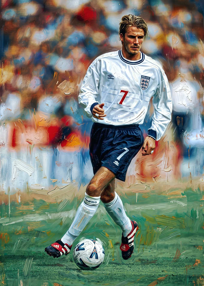 David Beckham England Football Painting