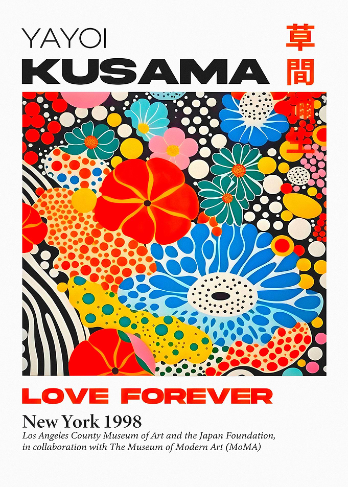 Yayoi Kusama Love Forever Exhibition Poster