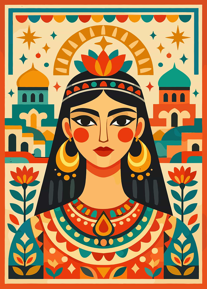 Stylized Portrait of an Eastern Princess