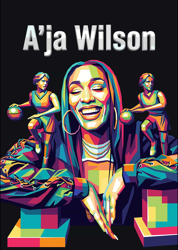 A'ja Wilson Pop Art Portrait