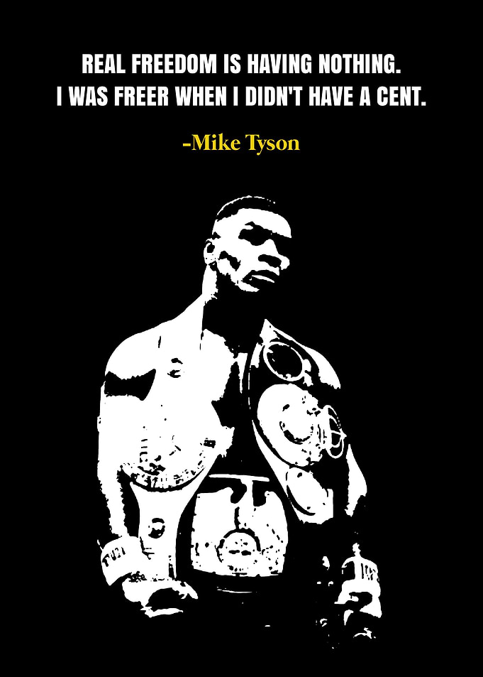 Mike Tyson Inspirational Quote Poster
