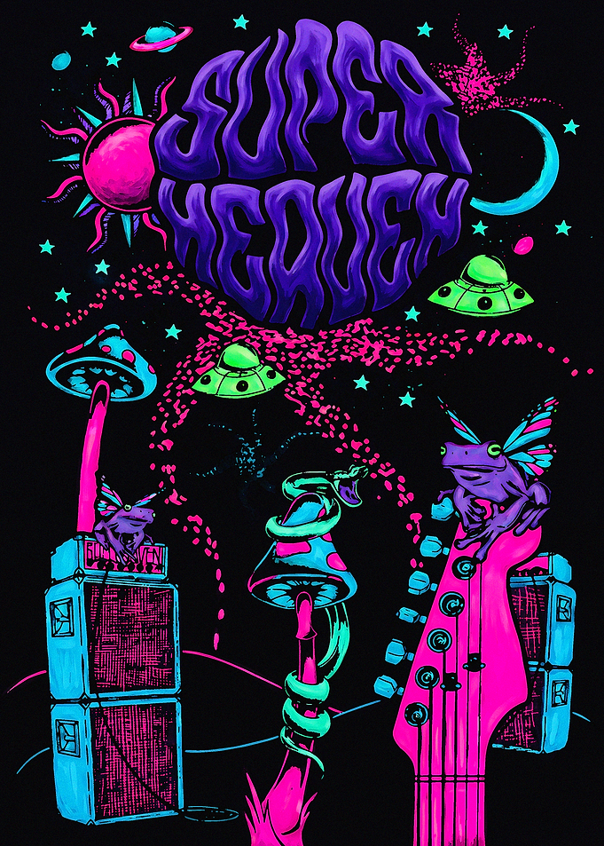 Superheaven Psychedelic Frog Music Poster