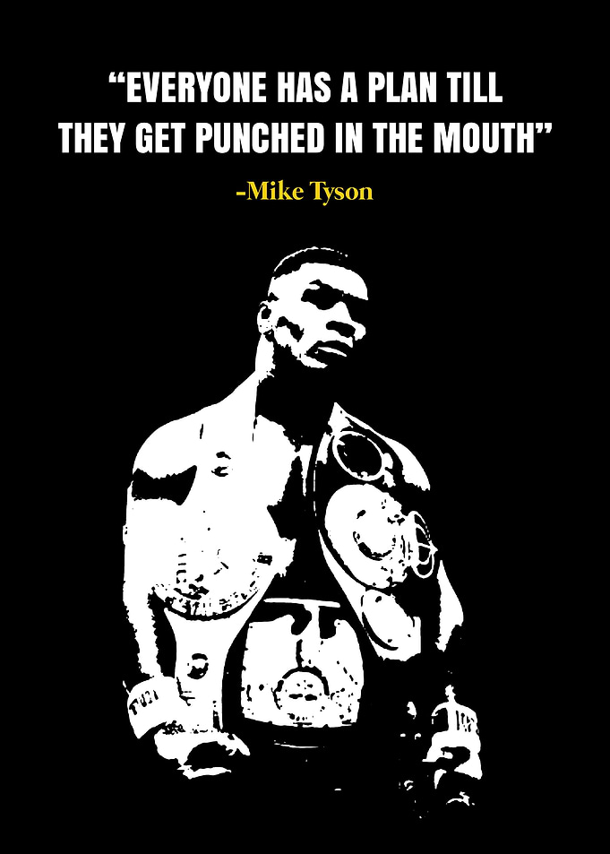 Mike Tyson Inspirational Boxing Quote Poster