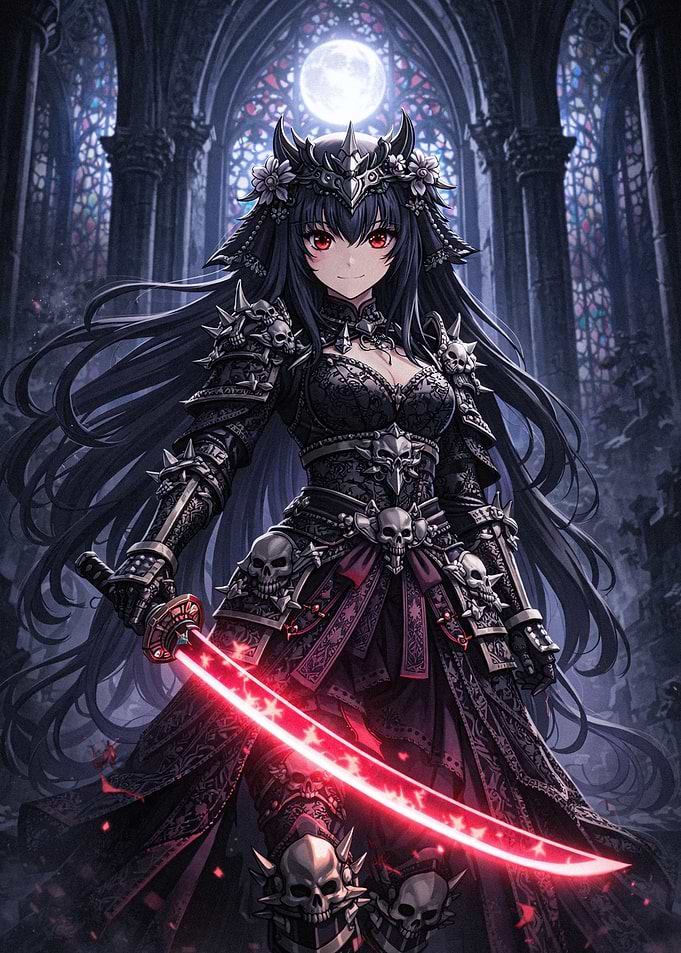 Dark Gothic Anime Warrior Princess