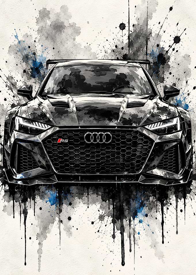 Audi RS Watercolor Art Print