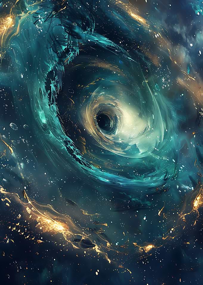 Abstract Cosmic Swirl Nebula
