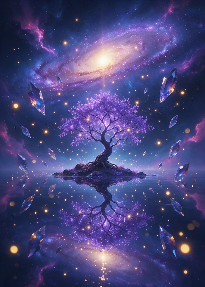 Cosmic Tree of Life Fantasy Landscape