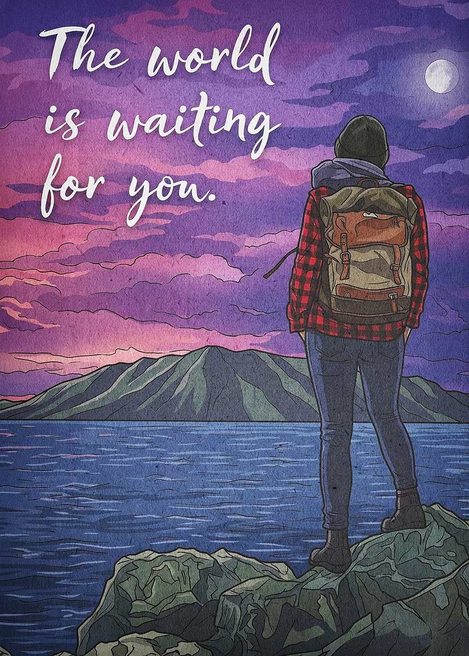 Travel Quote Adventure Poster