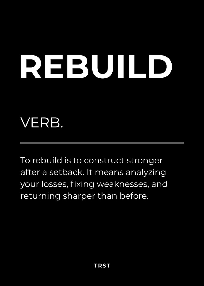 Rebuild Definition Poster – Comeback, Resilience & Growth Mindset
