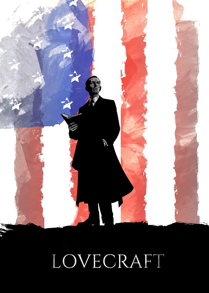 H.P. Lovecraft American Flag Poster