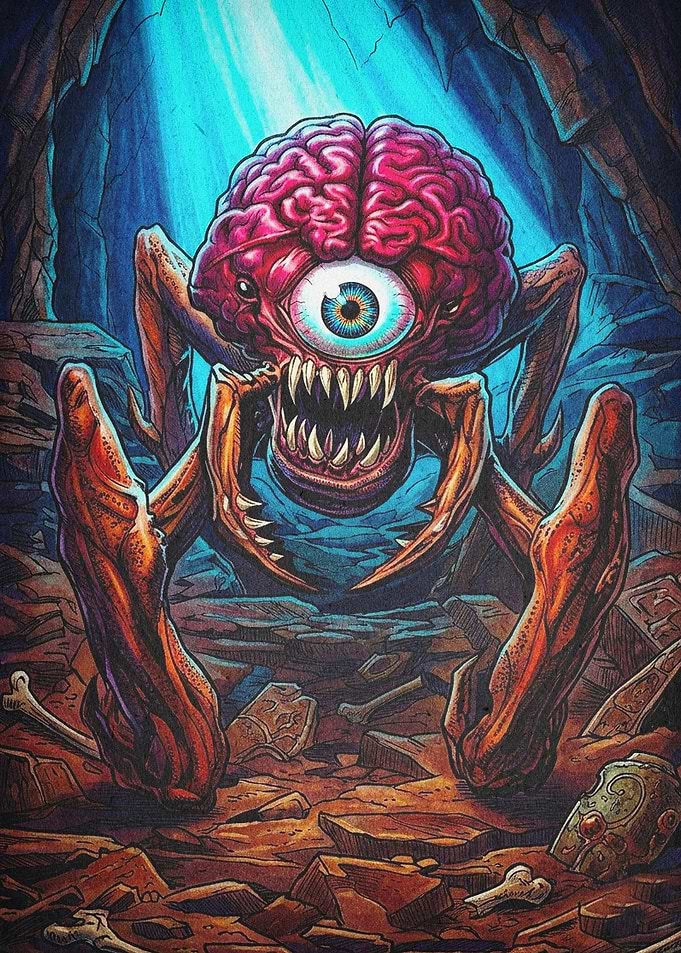 Brain Monster Dark Fantasy Art