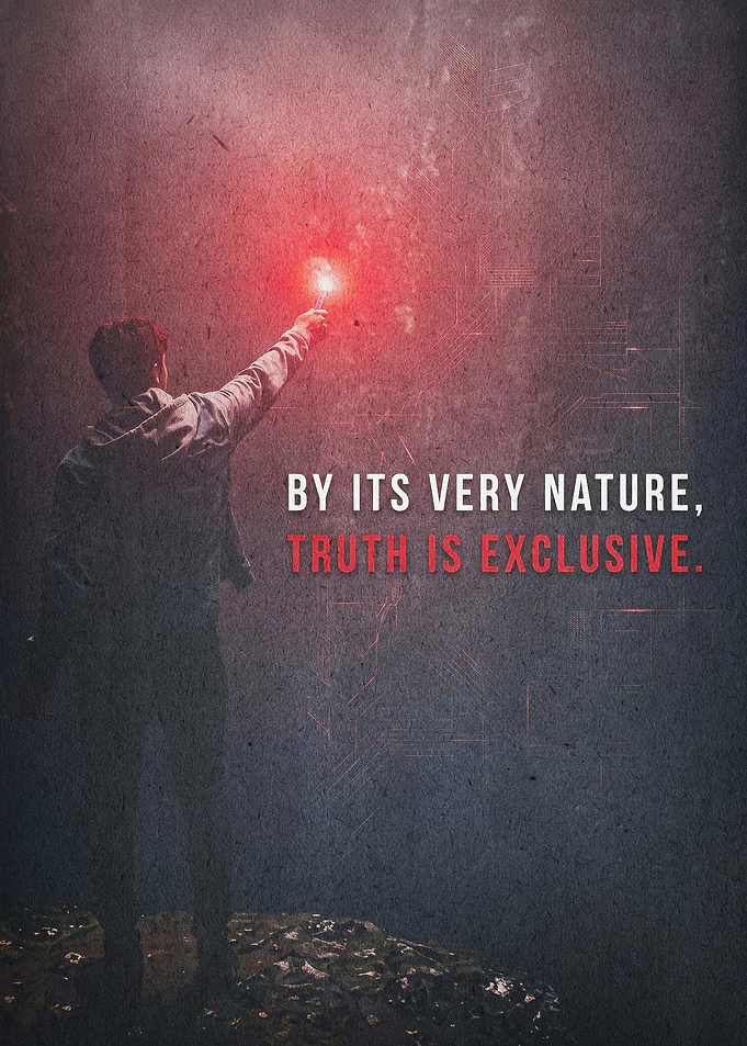 Truth Quote Red Flare Poster