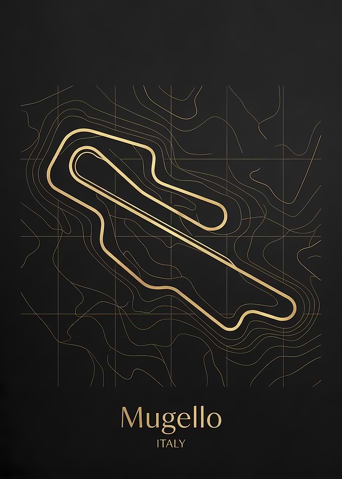Mugello Circuit Minimalist Map Poster