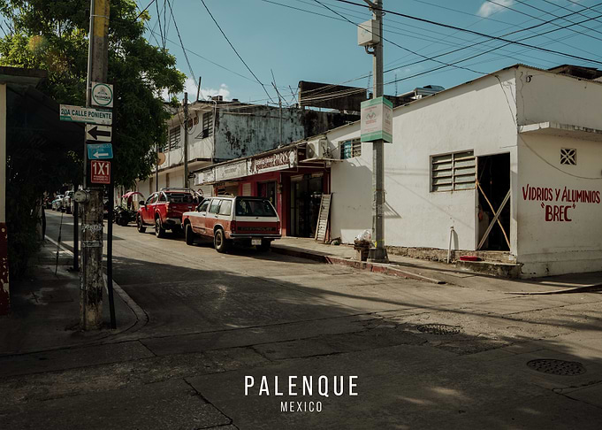 Street Scene in Palenque Mexico