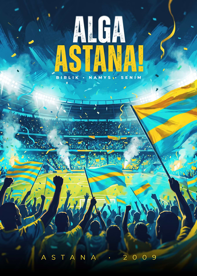 Alga Astana Football Fan Poster
