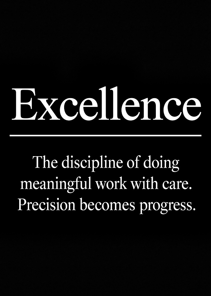 Excellence Inspirational Quote Poster