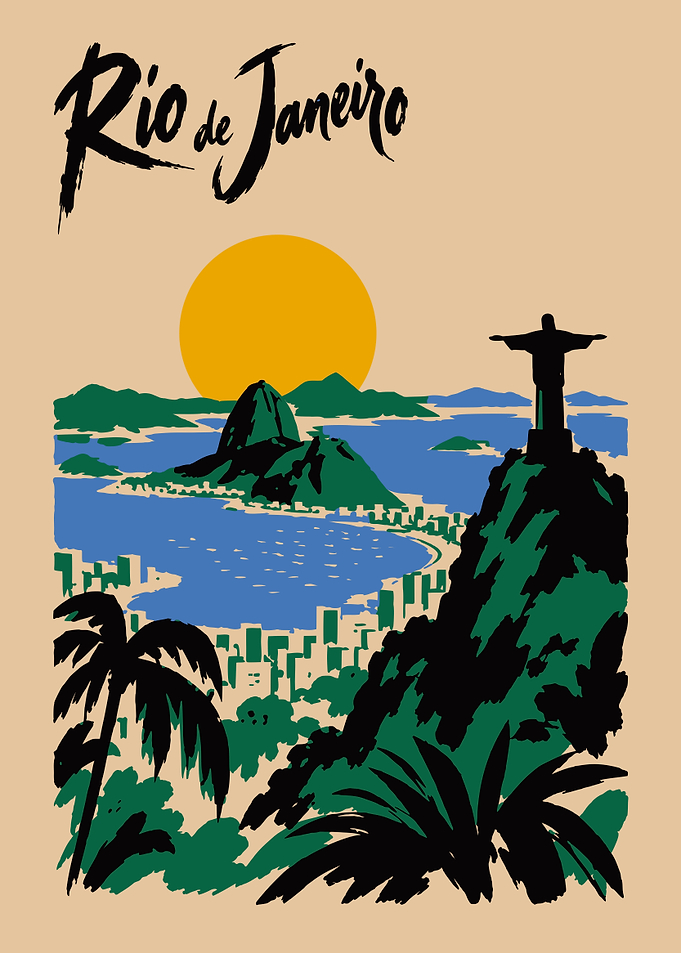 Vintage Rio de Janeiro Travel Poster