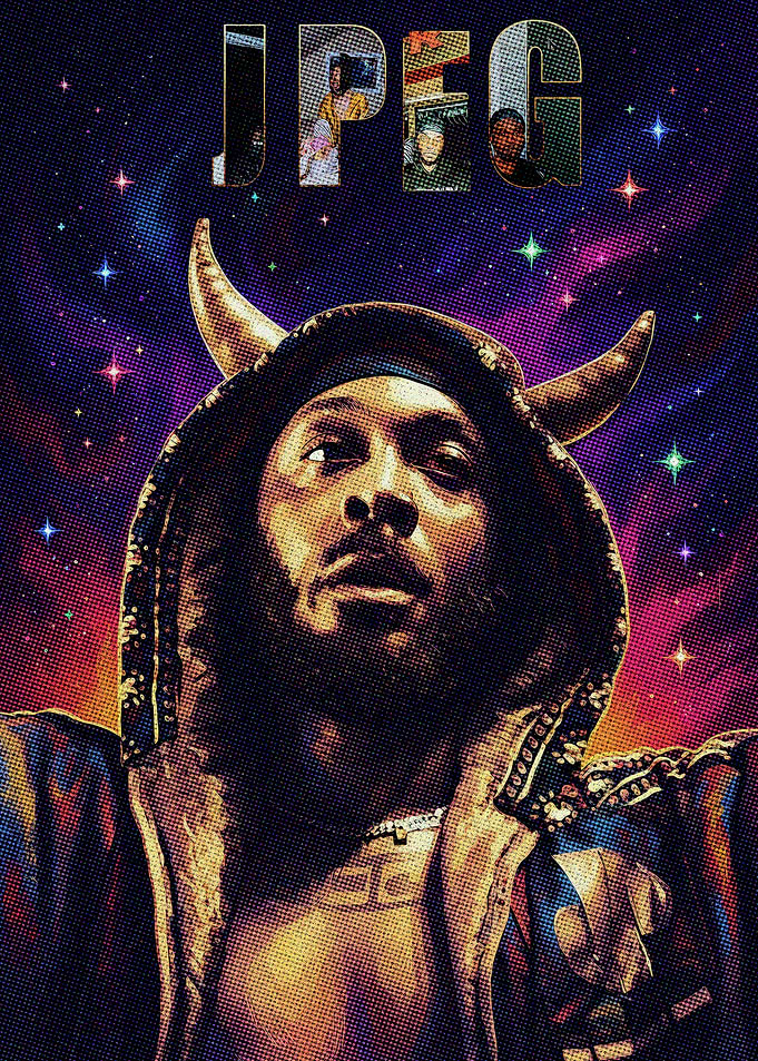 JPEGMAFIA Cosmic Devil Portrait Poster