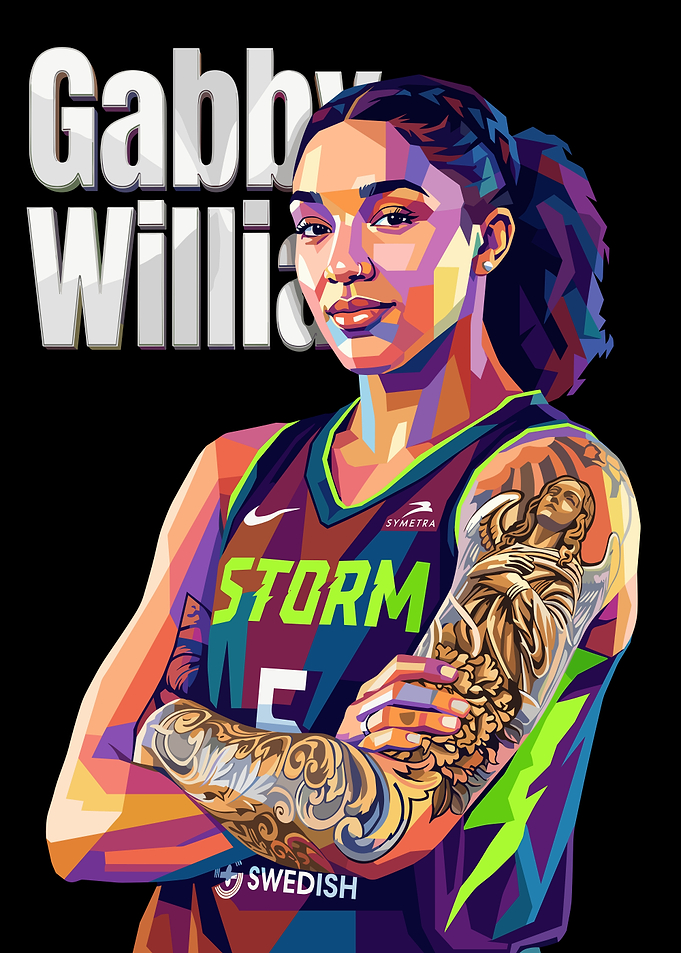 Gabby Williams WNBA Storm Pop Art