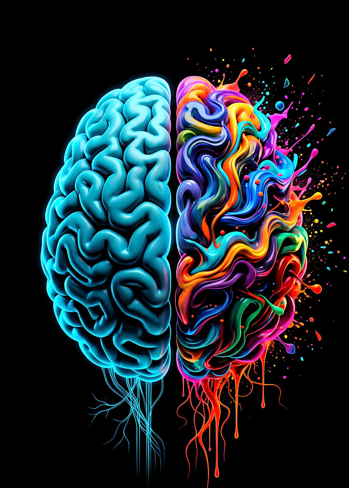 Dual Nature Human Brain Art