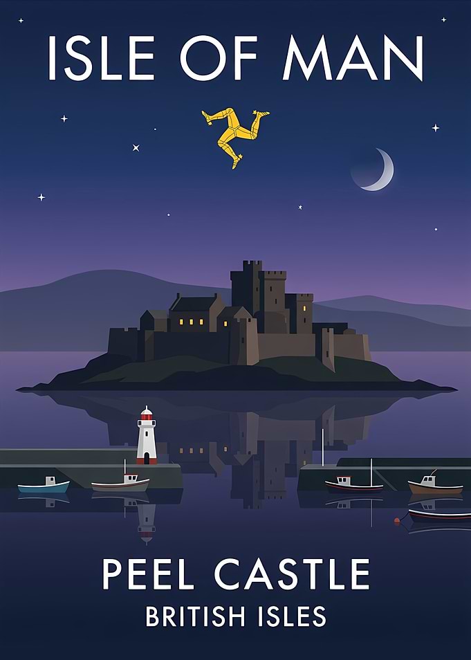 Isle of Man Peel Castle Poster