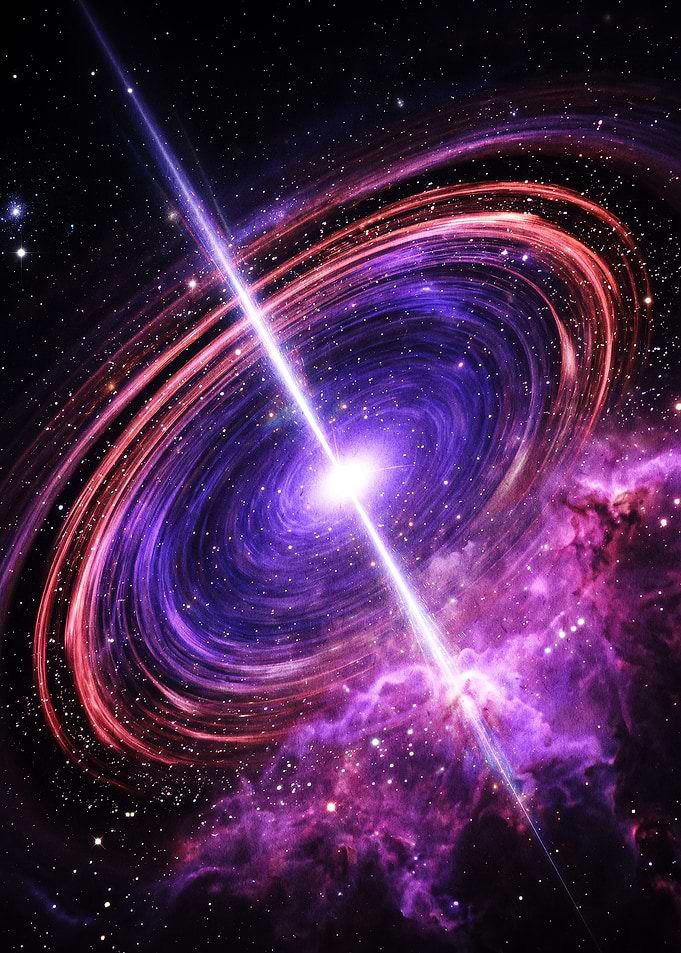 Vibrant Pulsar in Deep Space