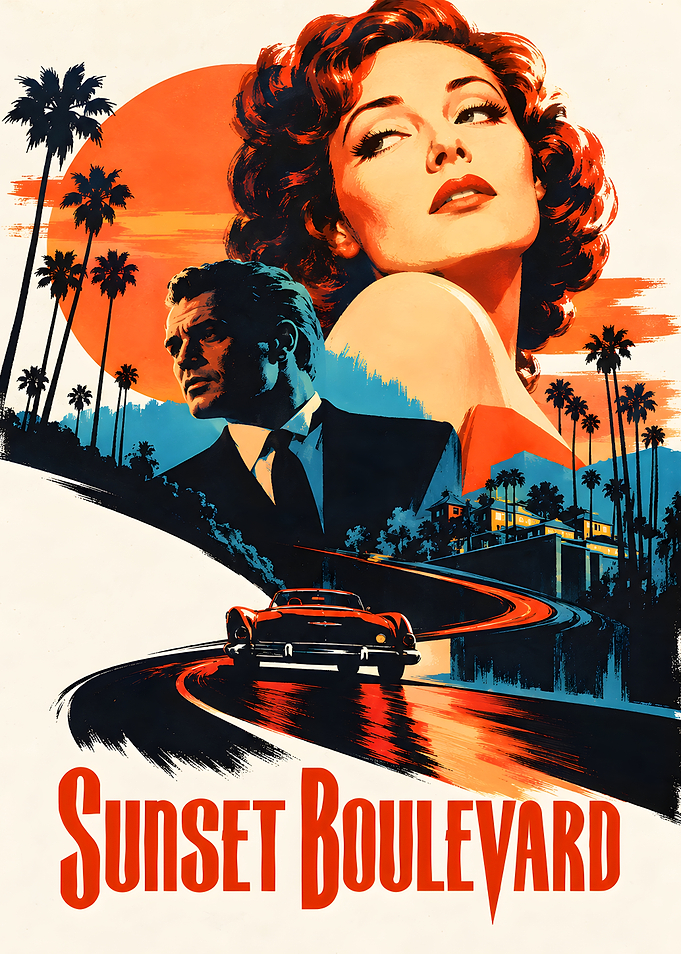 Sunset Boulevard Movie Poster Art