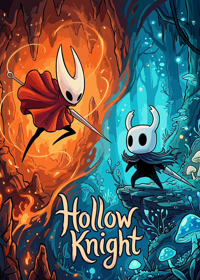 Hollow Knight Dual Character Art