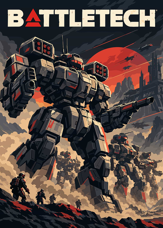 BattleTech Mechwarrior Combat Poster