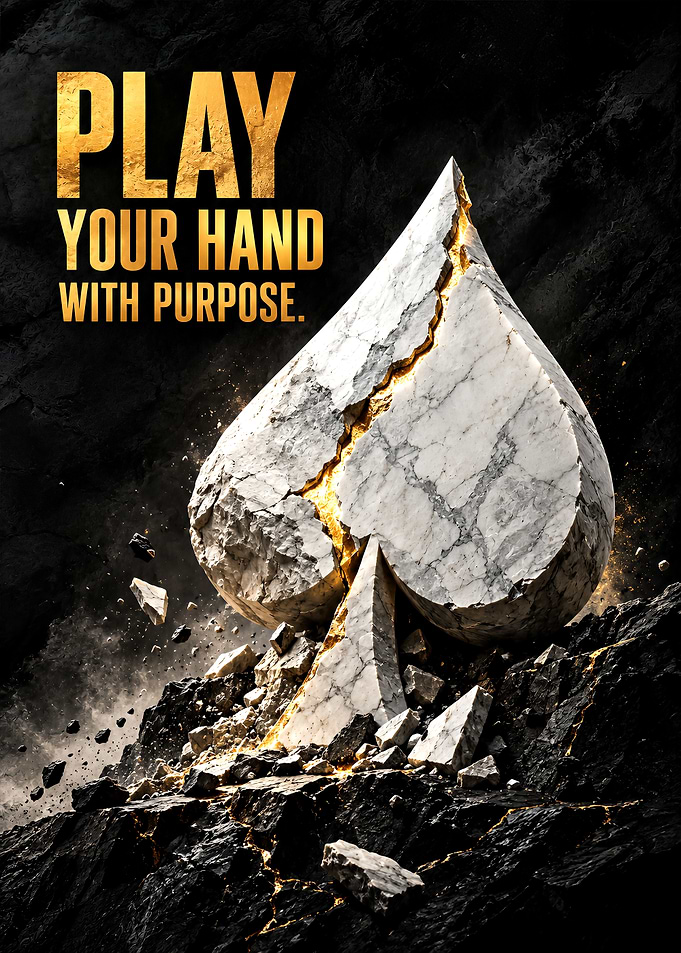 Play Your Hand With Purpose Poster