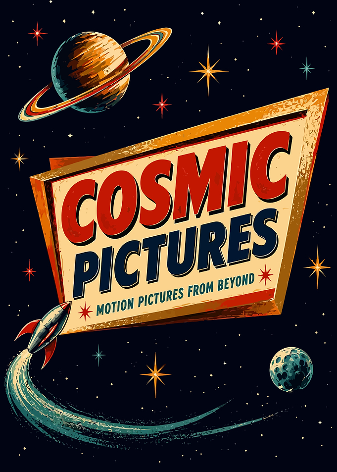 Cosmic Pictures Retro Space Poster