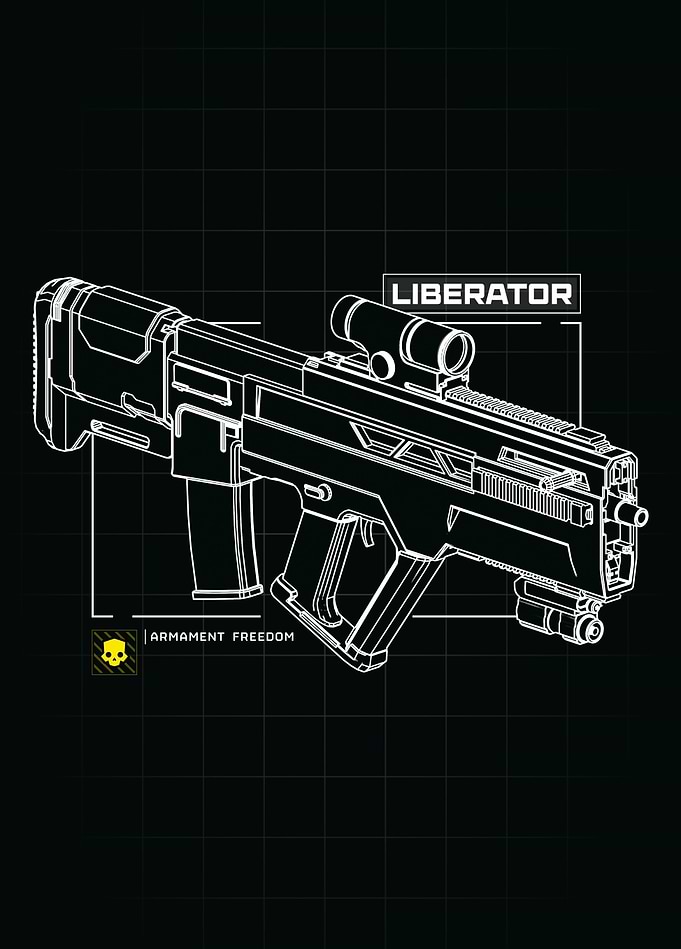 Helldivers II - Liberator Vertical, Monochrome