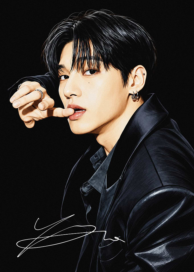 Portrait of Wooyoung from ATEEZ