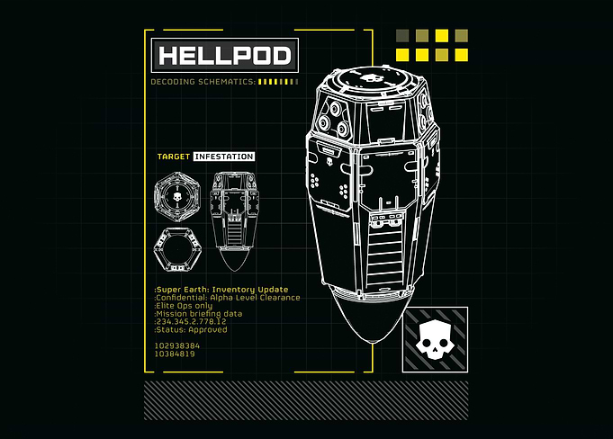 Helldivers II - Hellpod Schematic, Classified Drop