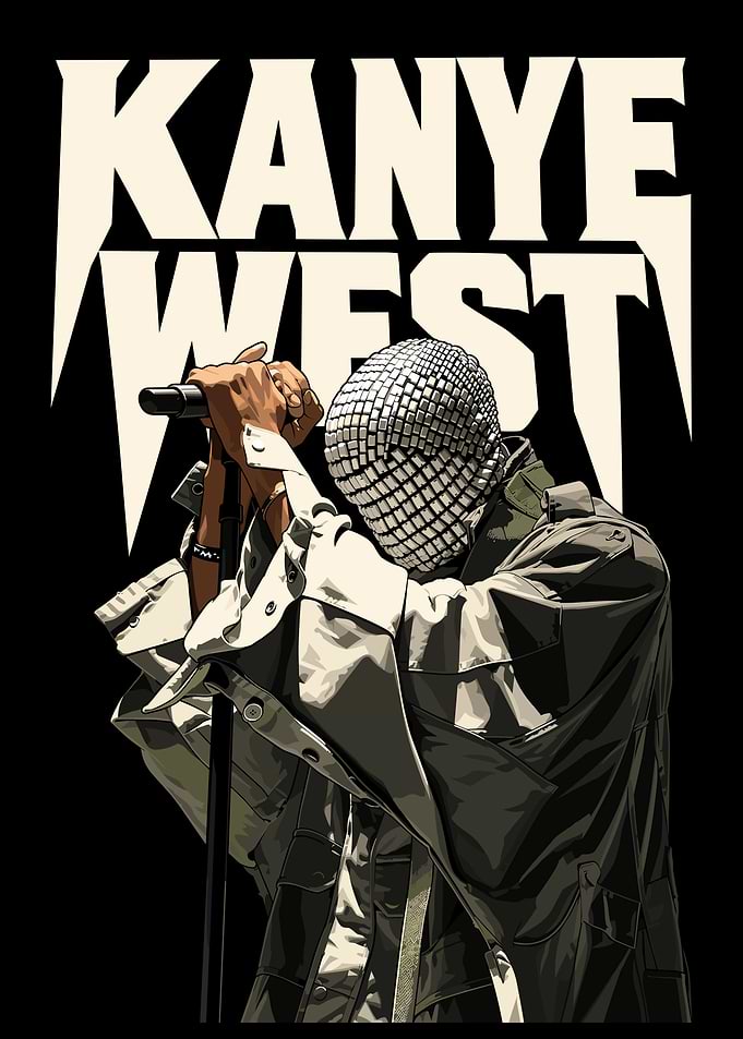 Kanye West Masked Performance Poster
