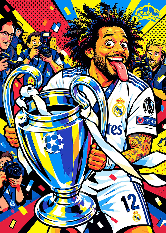 Marcelo Pop Art Champions League Celebration
