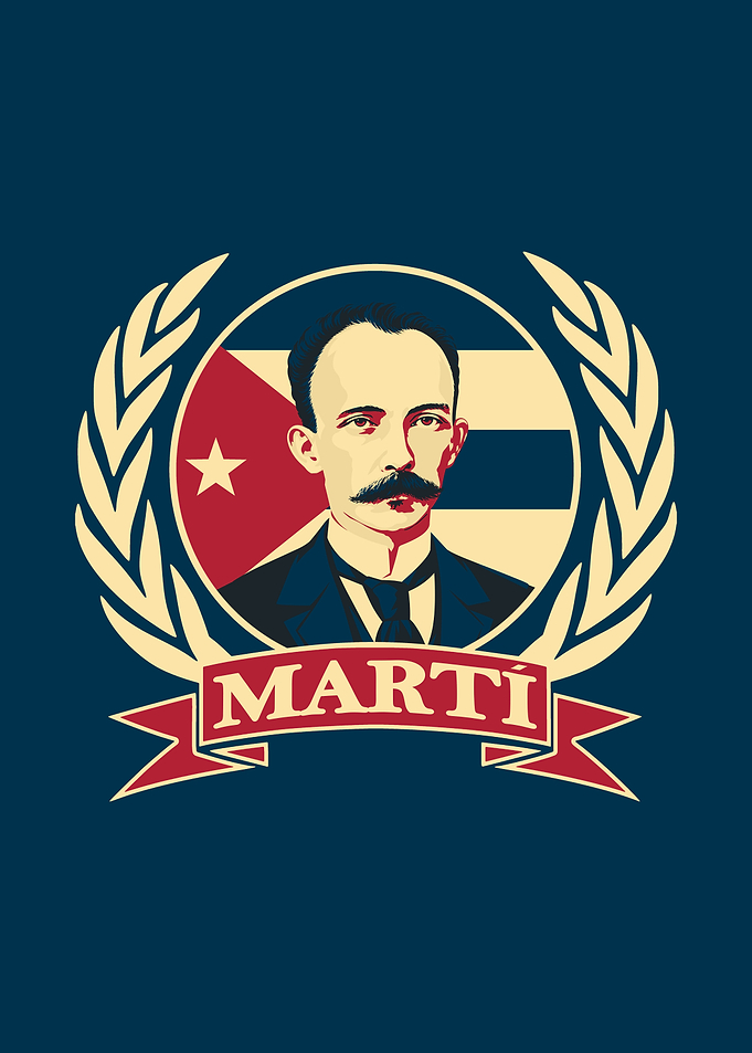 José Martí Laurel Wreath Portrait