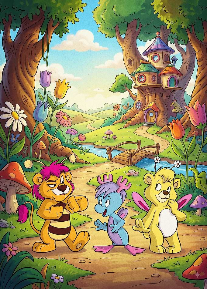 Magical Forest Friends Fantasy Art