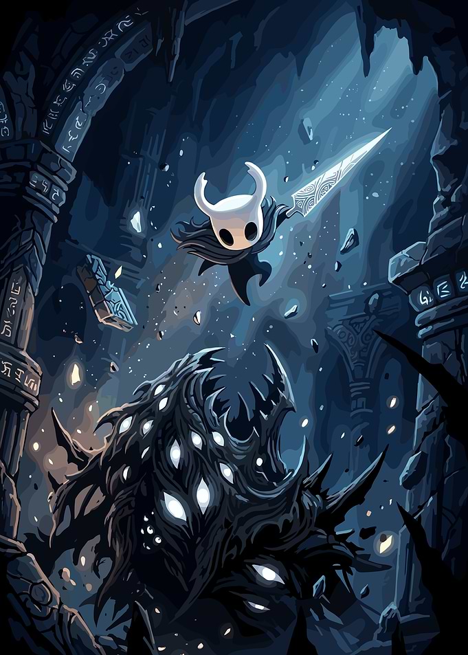 Hollow Knight Battle Scene
