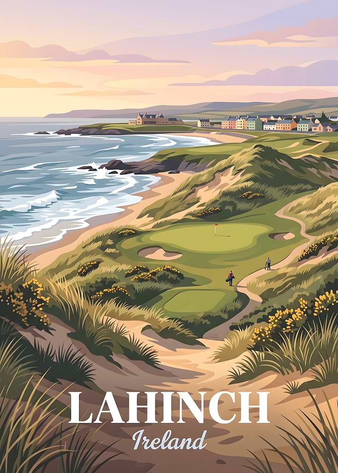 Lahinch Ireland Golf Travel Poster