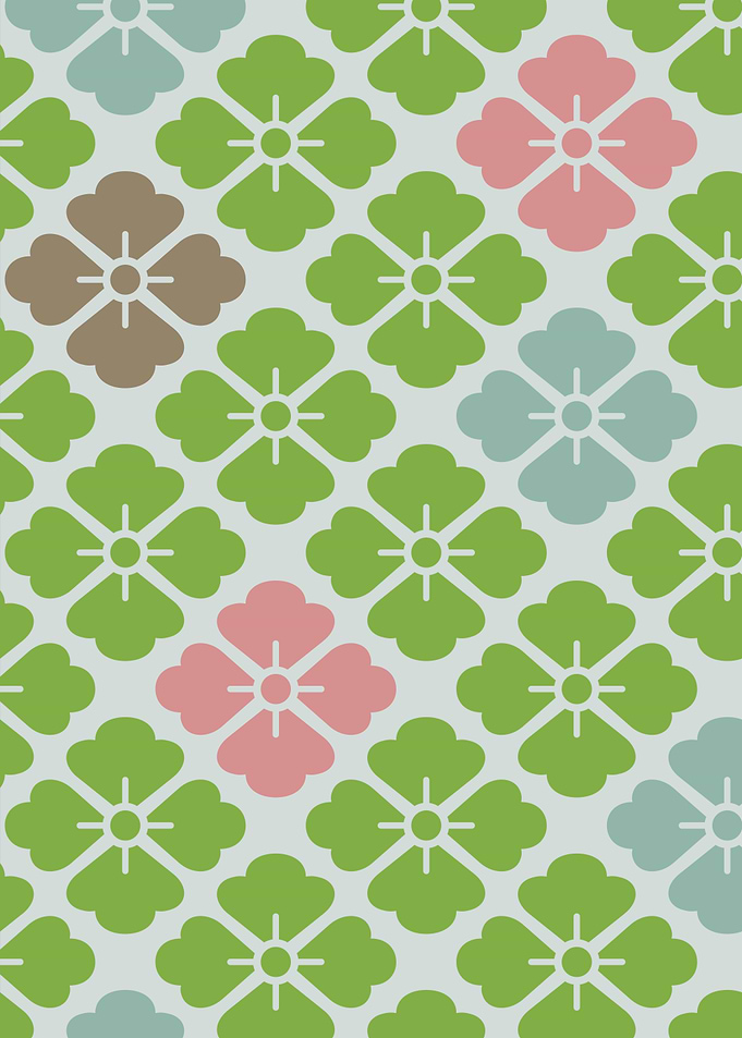 Hanabishi — Japanese Floral Diamond Pattern