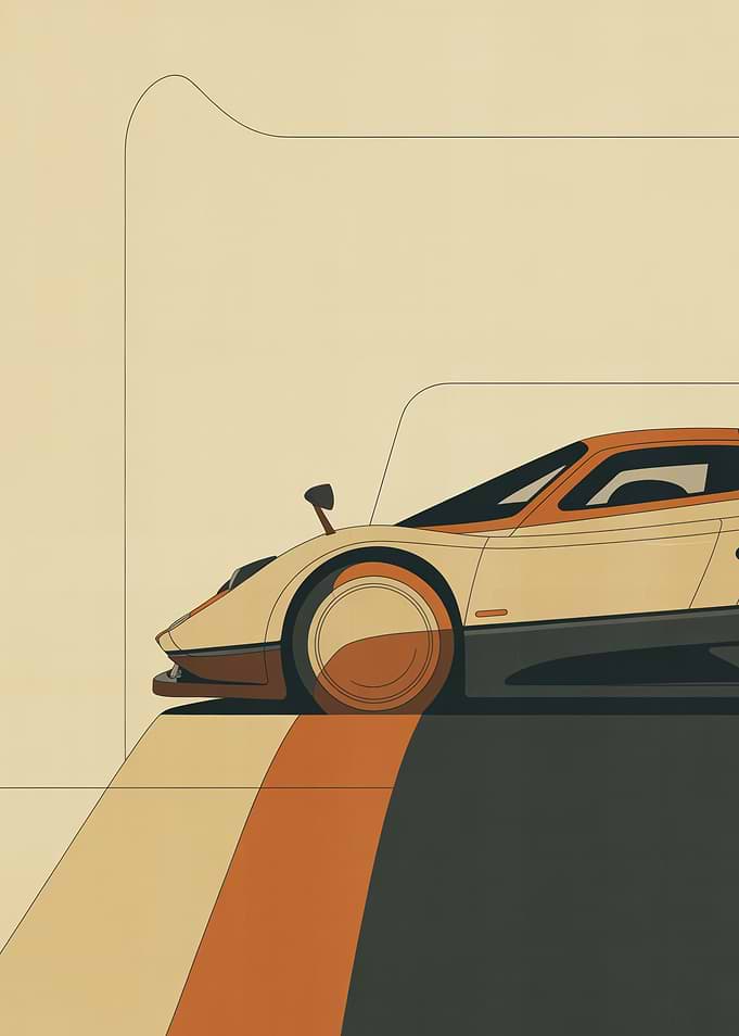 Minimalist Supercar Art Print
