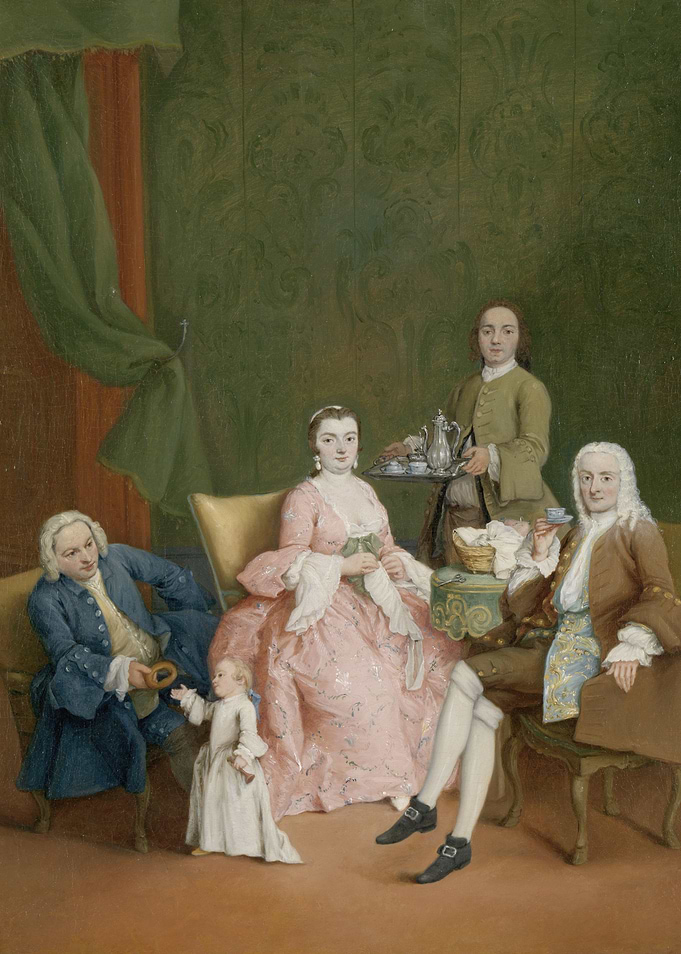 18th Century Family Tea Time Portrait