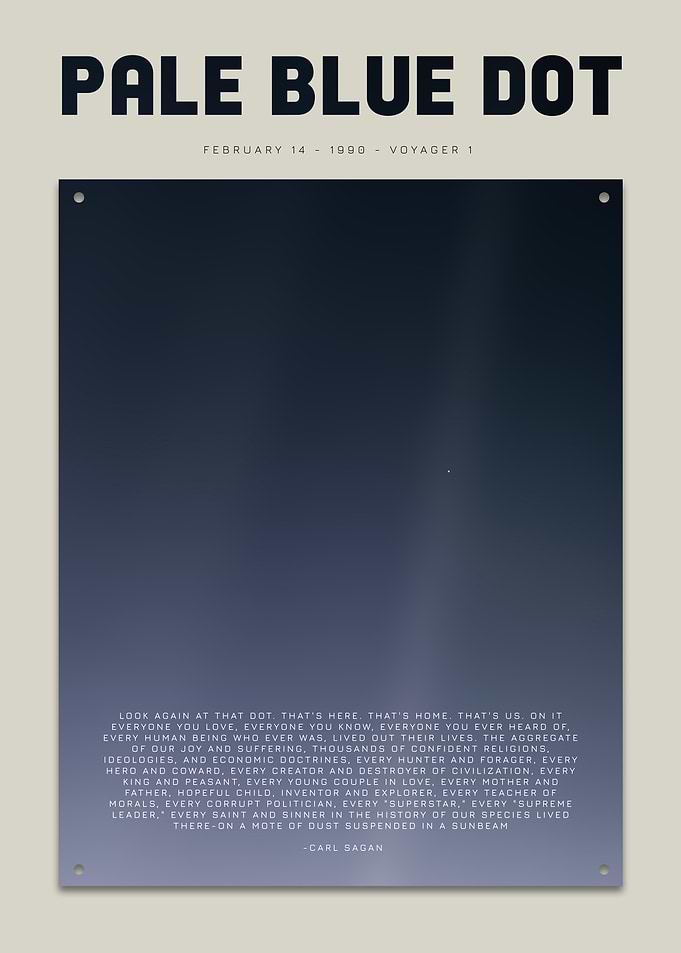 Pale Blue Dot Carl Sagan Poster