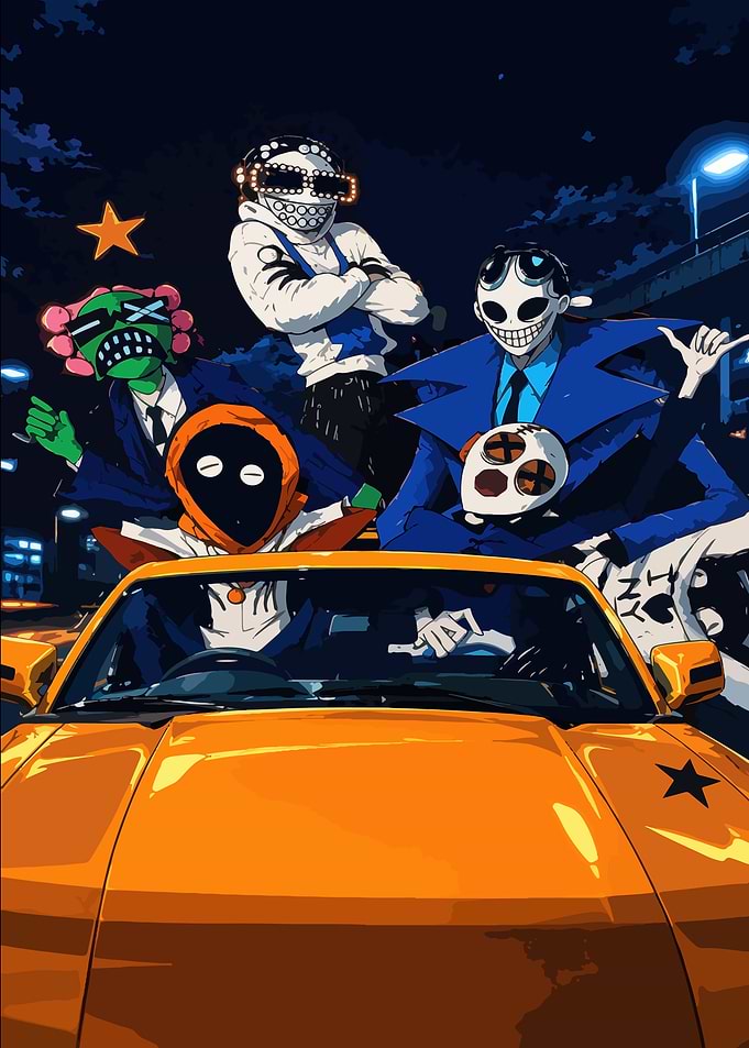 Dark Anime Street Crew – Neon Night Riders