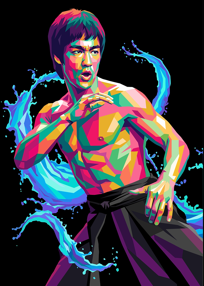 Bruce Lee Pop Art Portrait