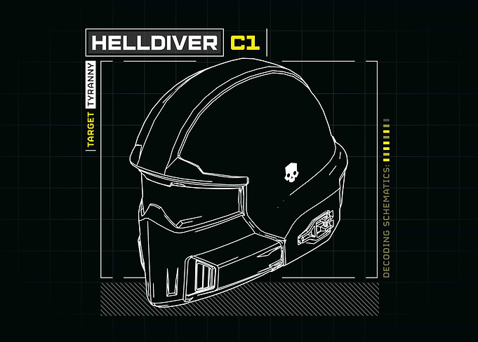 Helldivers II - C1 Helmet Schematic, Decoded Classified