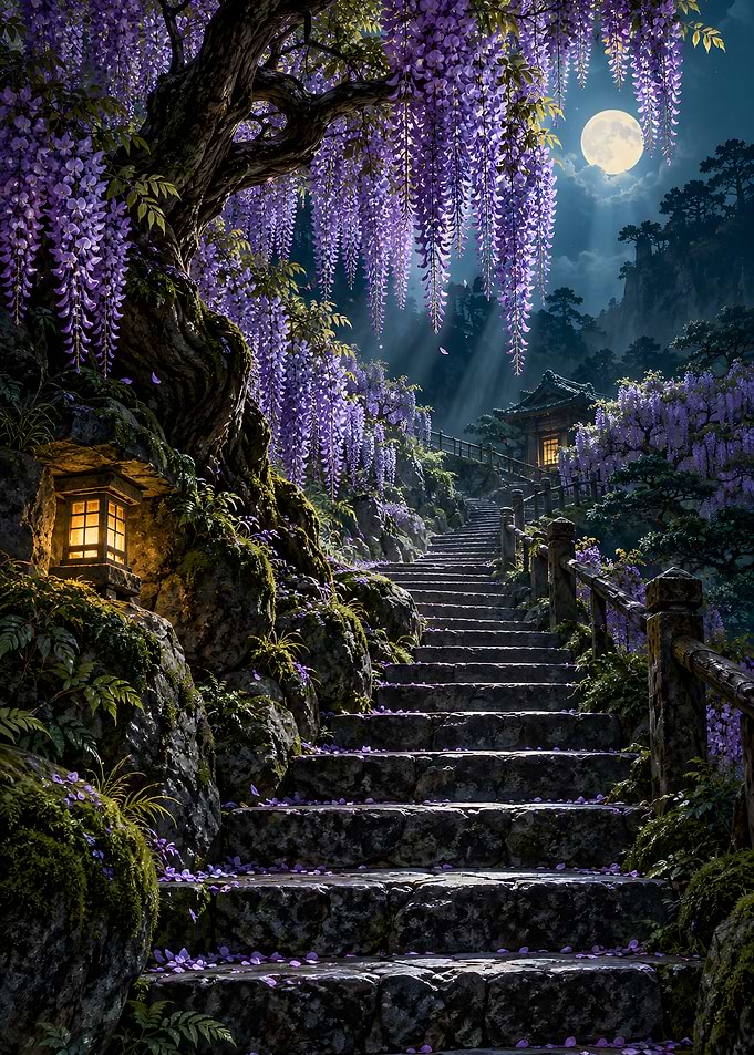 Wisteria Stone Staircase
