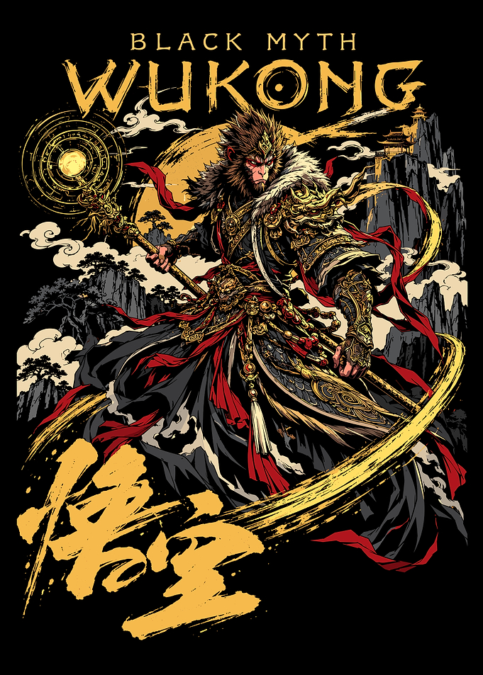 Black Myth Wukong Sun Wukong Illustration